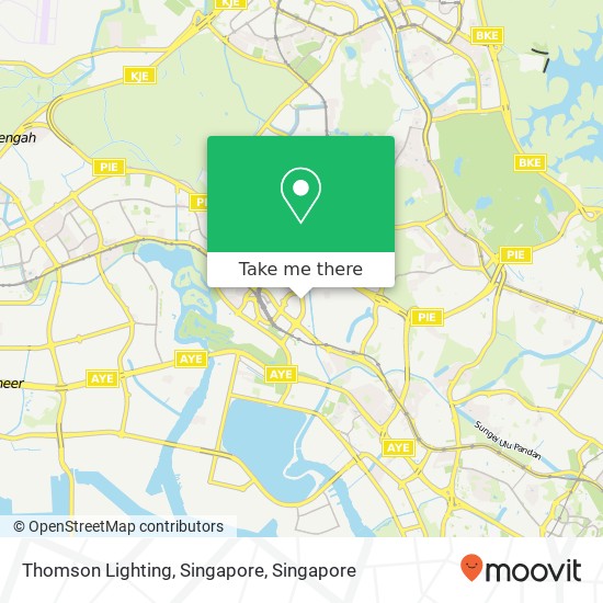 Thomson Lighting, Singapore map