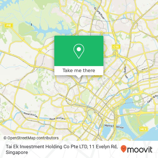 Tai Ek Investment Holding Co Pte LTD, 11 Evelyn Rd map