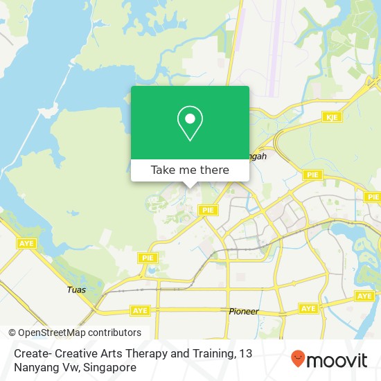 Create- Creative Arts Therapy and Training, 13 Nanyang Vw map