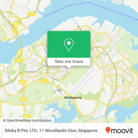 Blinky B Pte. LTD., 11 Woodlands Clos地图