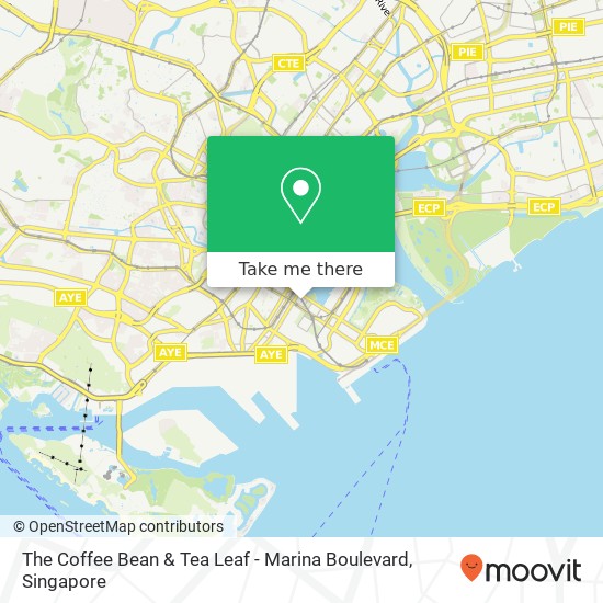 The Coffee Bean & Tea Leaf - Marina Boulevard, Marina Blvd map