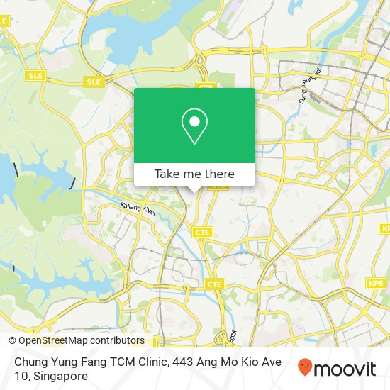 Chung Yung Fang TCM Clinic, 443 Ang Mo Kio Ave 10地图
