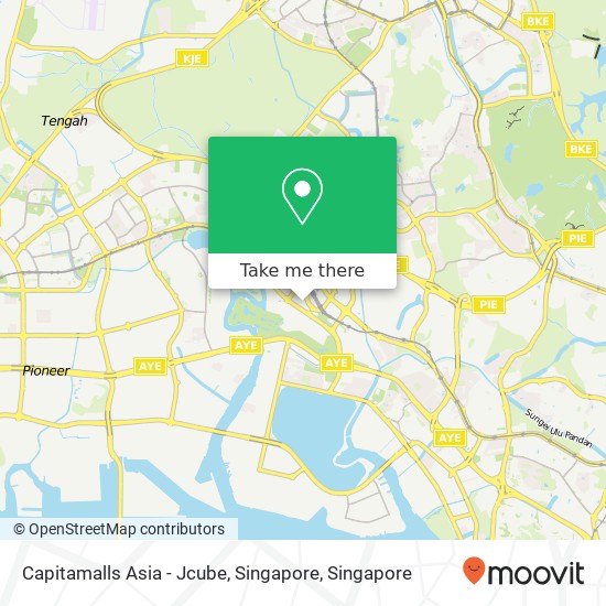 Capitamalls Asia - Jcube, Singapore map