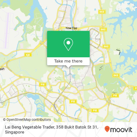 Lai Beng Vegetable Trader, 358 Bukit Batok St 31 map