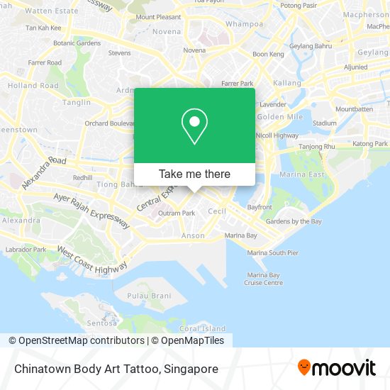 Chinatown Body Art Tattoo map