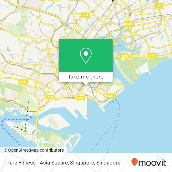 Pure Fitness - Asia Square, Singapore地图