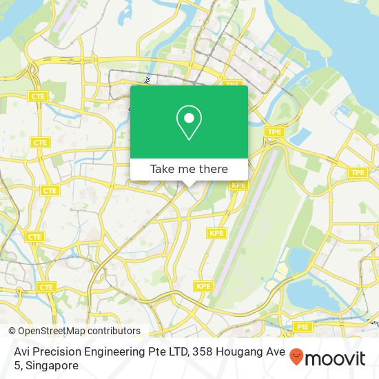 Avi Precision Engineering Pte LTD, 358 Hougang Ave 5 map