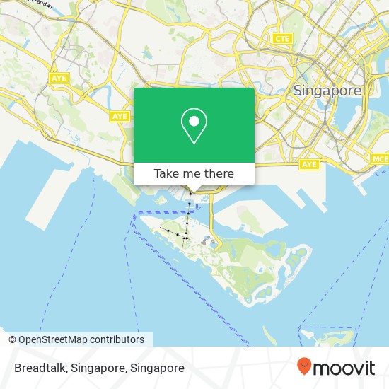 Breadtalk, Singapore map