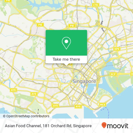 Asian Food Channel, 181 Orchard Rd map