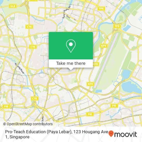 Pro-Teach Education (Paya Lebar), 123 Hougang Ave 1地图