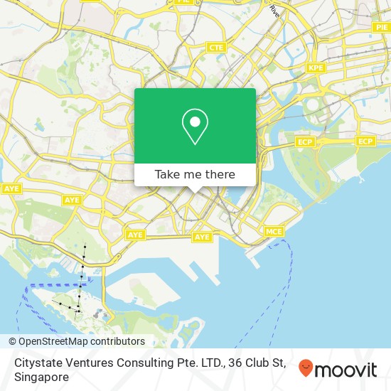 Citystate Ventures Consulting Pte. LTD., 36 Club St地图