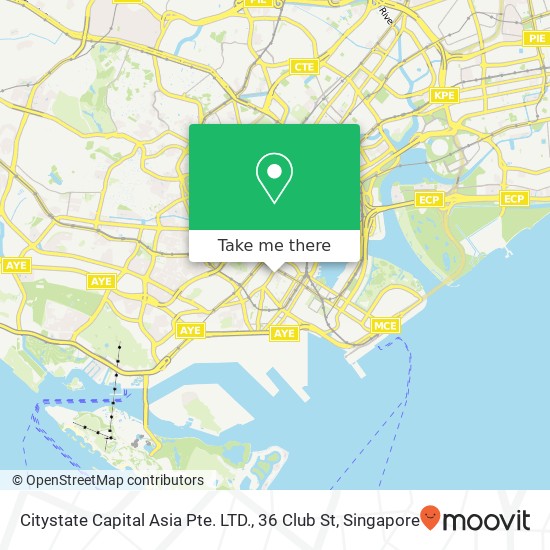 Citystate Capital Asia Pte. LTD., 36 Club St地图