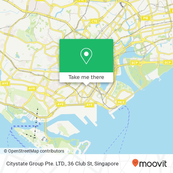 Citystate Group Pte. LTD., 36 Club St地图