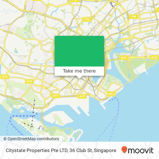 Citystate Properties Pte LTD, 36 Club St地图