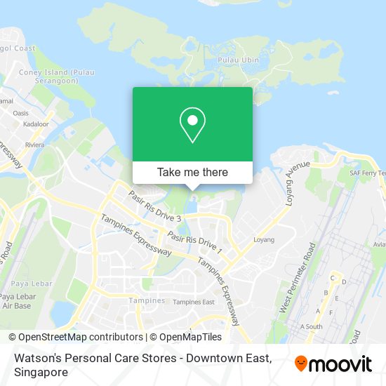 Watson's Personal Care Stores - Downtown East map