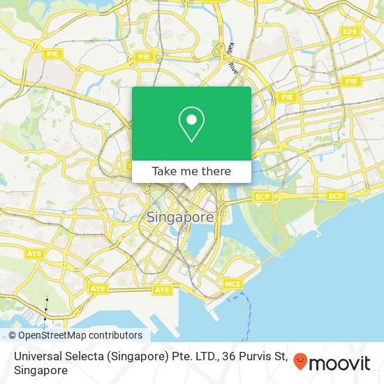 Universal Selecta (Singapore) Pte. LTD., 36 Purvis St地图