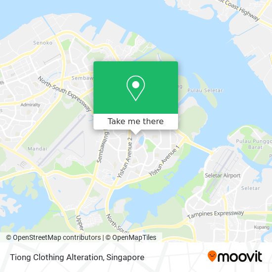 Tiong Clothing Alteration map