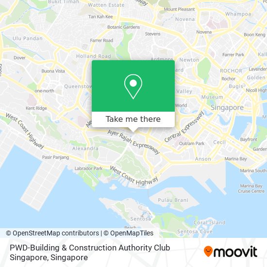 PWD-Building & Construction Authority Club Singapore map