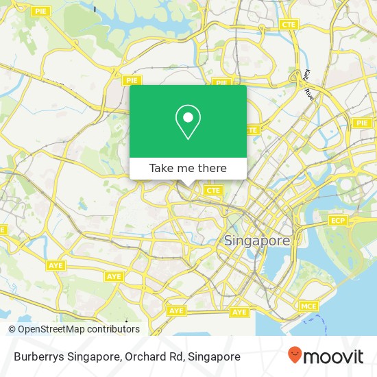 Burberrys Singapore, Orchard Rd map