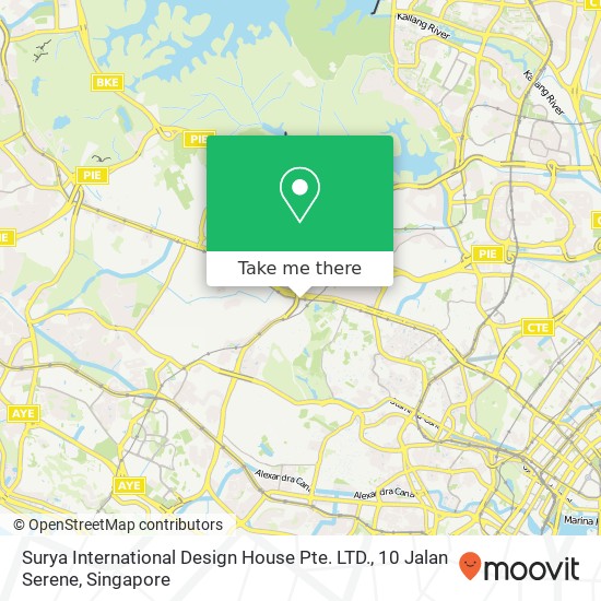 Surya International Design House Pte. LTD., 10 Jalan Serene地图