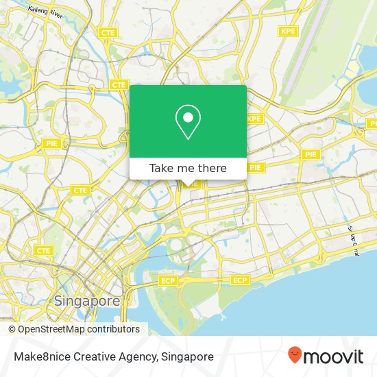 Make8nice Creative Agency, Singapore map