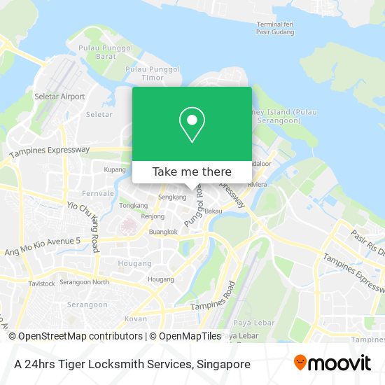 A 24hrs Tiger Locksmith Services map