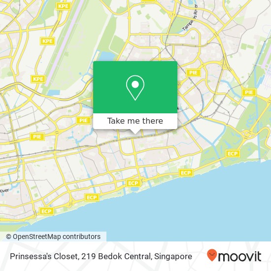 Prinsessa's Closet, 219 Bedok Central地图