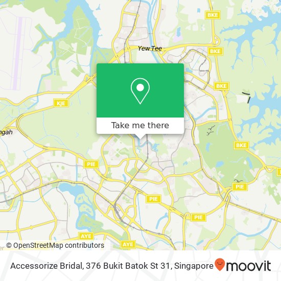 Accessorize Bridal, 376 Bukit Batok St 31地图