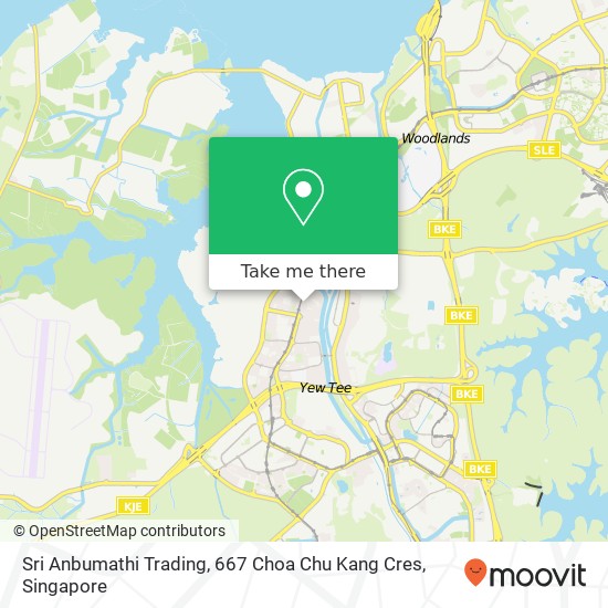 Sri Anbumathi Trading, 667 Choa Chu Kang Cres地图