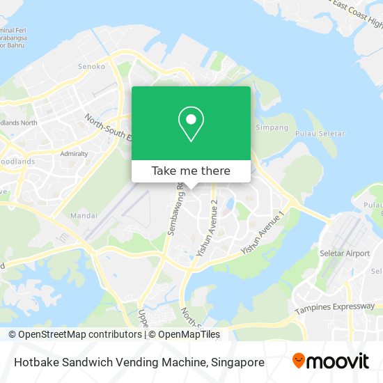 Hotbake Sandwich Vending Machine map