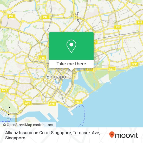 Allianz Insurance Co of Singapore, Temasek Ave map