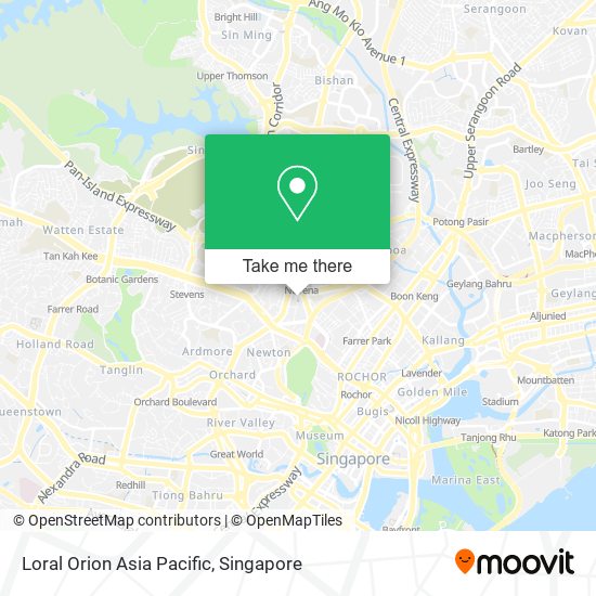 Loral Orion Asia Pacific map