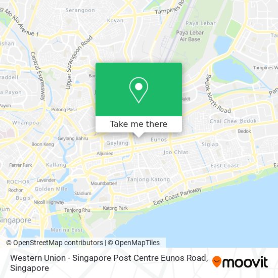 Western Union - Singapore Post Centre Eunos Road map