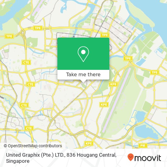 United Graphix (Pte.) LTD., 836 Hougang Central map