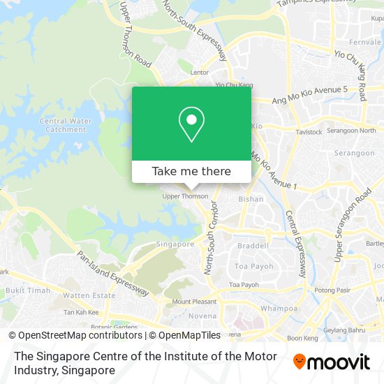 The Singapore Centre of the Institute of the Motor Industry map