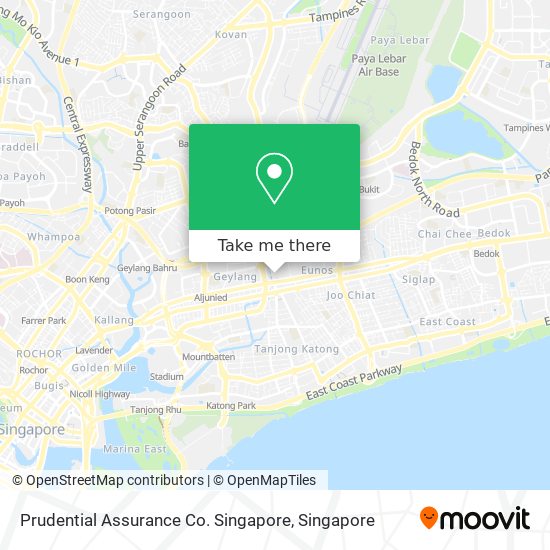 Prudential Assurance Co. Singapore map