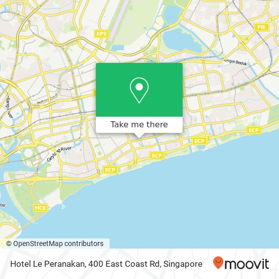 Hotel Le Peranakan, 400 East Coast Rd map