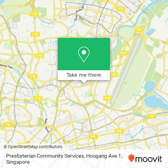 Presbyterian Community Services, Hougang Ave 1 map