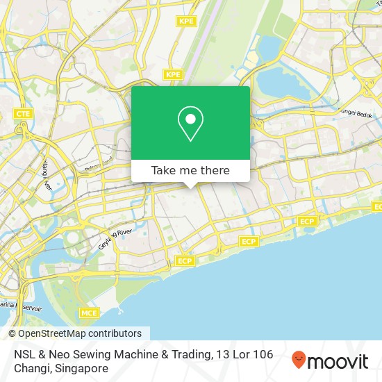 NSL & Neo Sewing Machine & Trading, 13 Lor 106 Changi地图