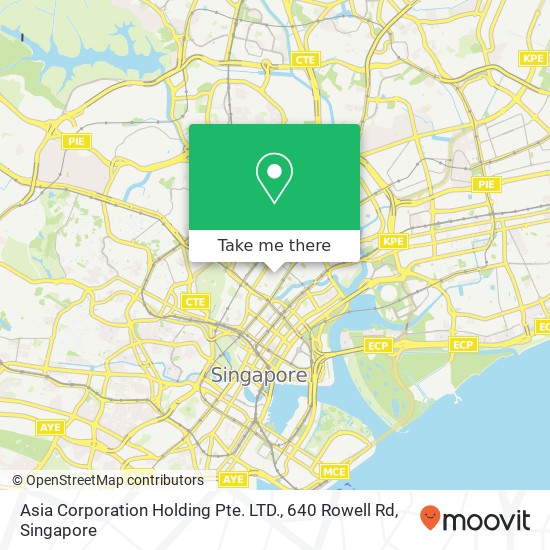 Asia Corporation Holding Pte. LTD., 640 Rowell Rd map