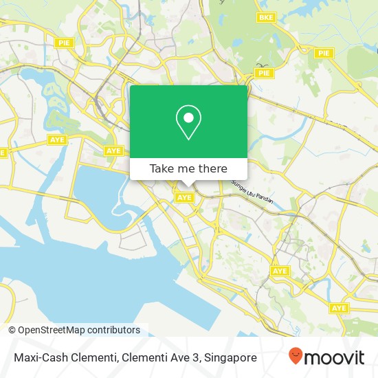 Maxi-Cash Clementi, Clementi Ave 3 map