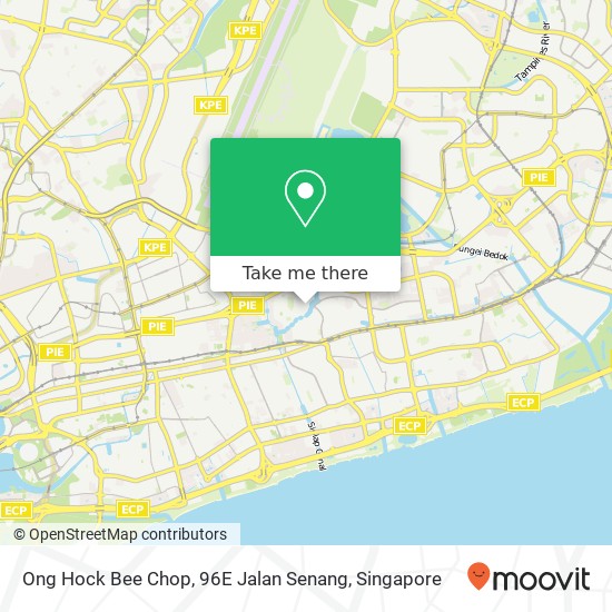 Ong Hock Bee Chop, 96E Jalan Senang地图