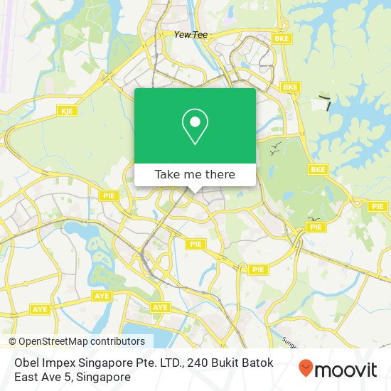 Obel Impex Singapore Pte. LTD., 240 Bukit Batok East Ave 5地图