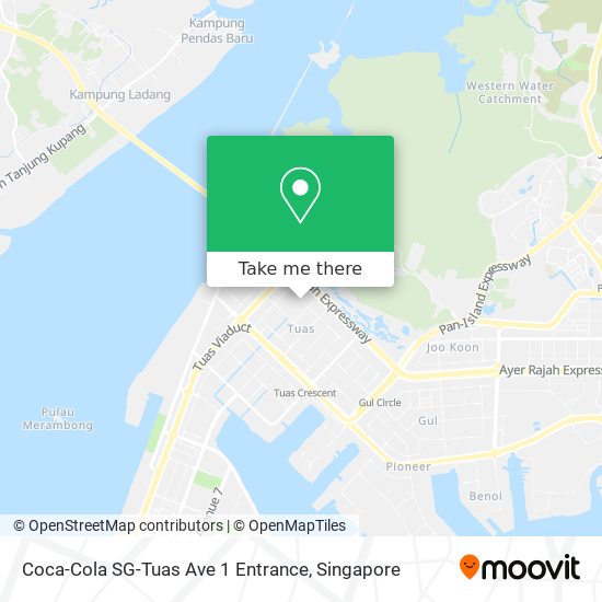 Coca-Cola SG-Tuas Ave 1 Entrance地图