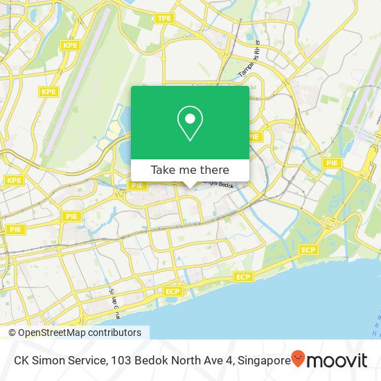 CK Simon Service, 103 Bedok North Ave 4地图