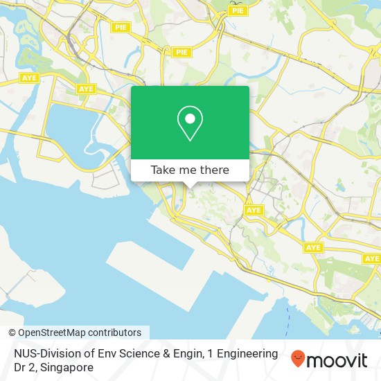 NUS-Division of Env Science & Engin, 1 Engineering Dr 2 map