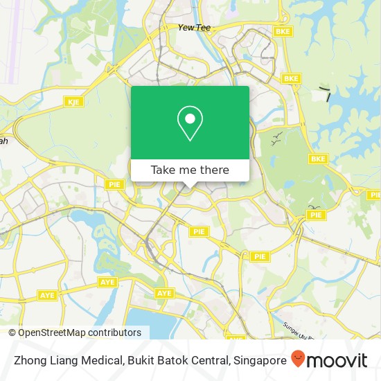 Zhong Liang Medical, Bukit Batok Central地图