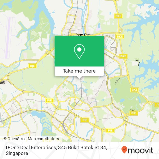 D-One Deal Enterprises, 345 Bukit Batok St 34 map