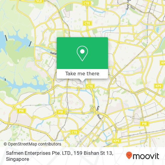 Safmen Enterprises Pte. LTD., 159 Bishan St 13地图