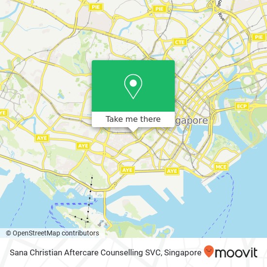 Sana Christian Aftercare Counselling SVC map